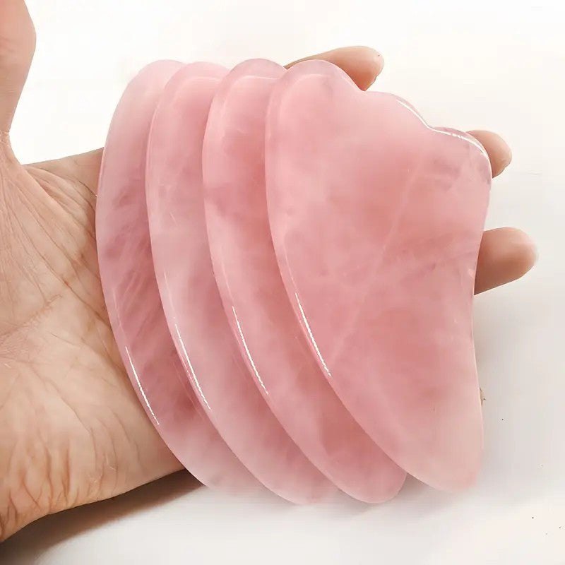 Gua Sha Stone Rose Quartz Wing