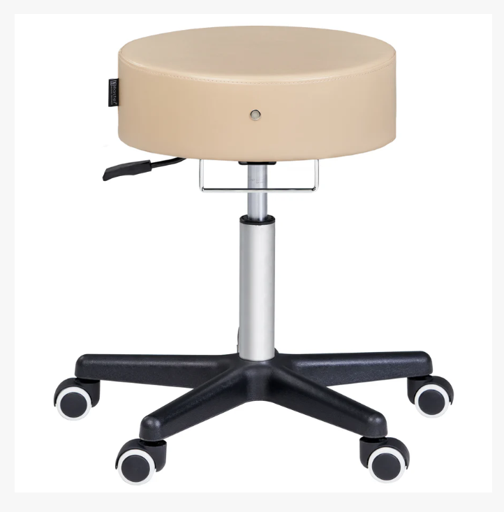 Master Massage Rolling Pneumatic Stool Beige