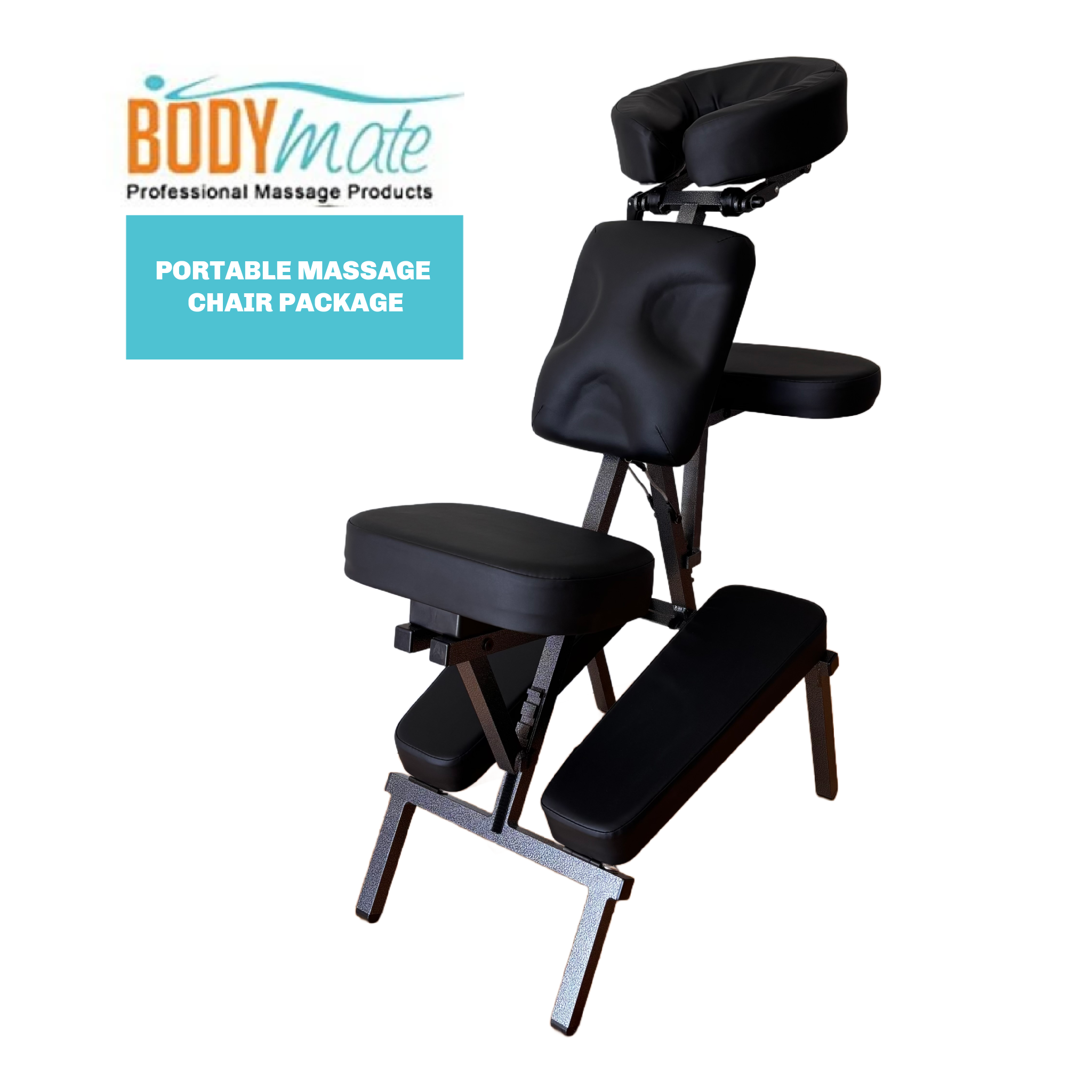 BodyMate Portable Massage Chair Package Black