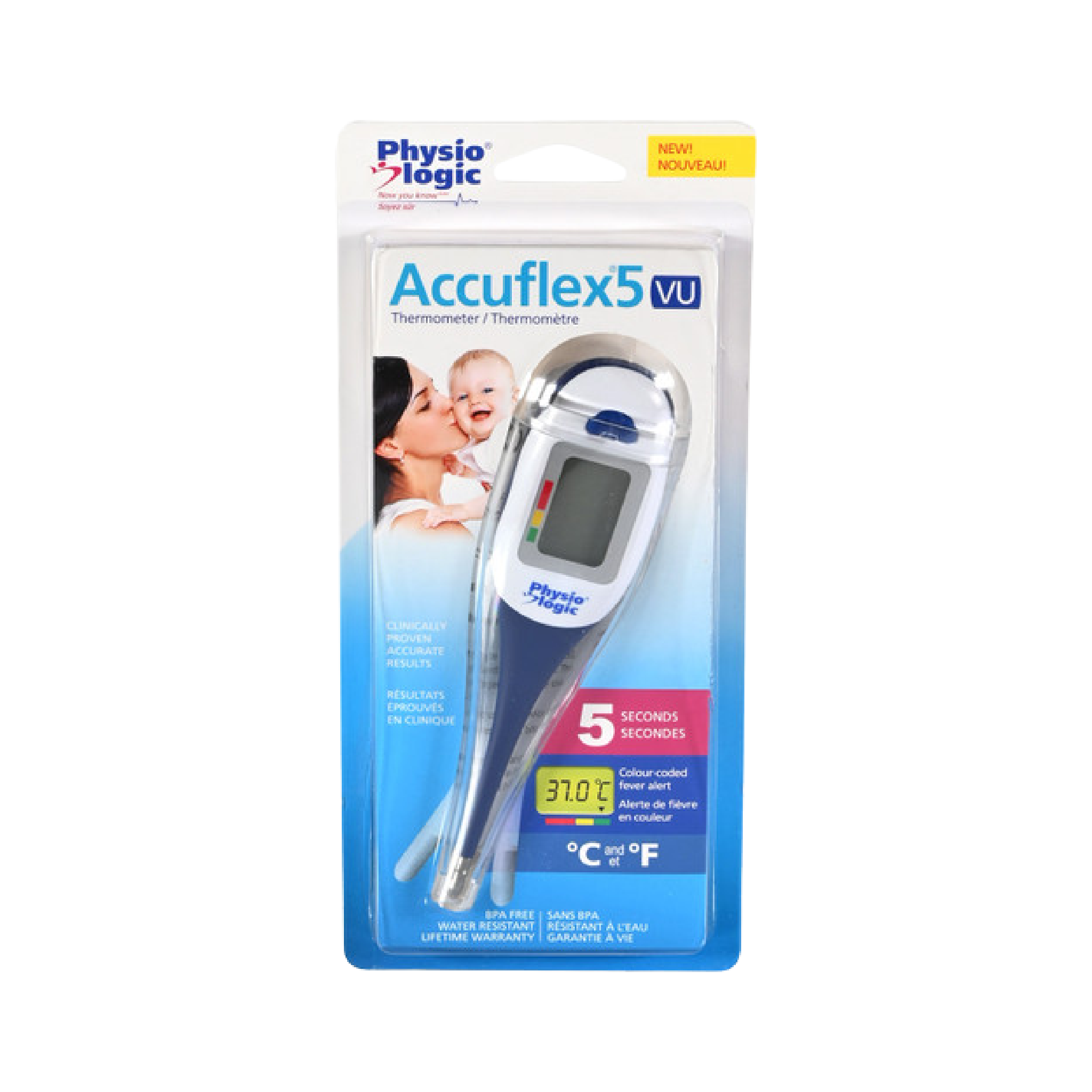 Physiologic Accuflex 5VU Digital Thermometer - BPA Free