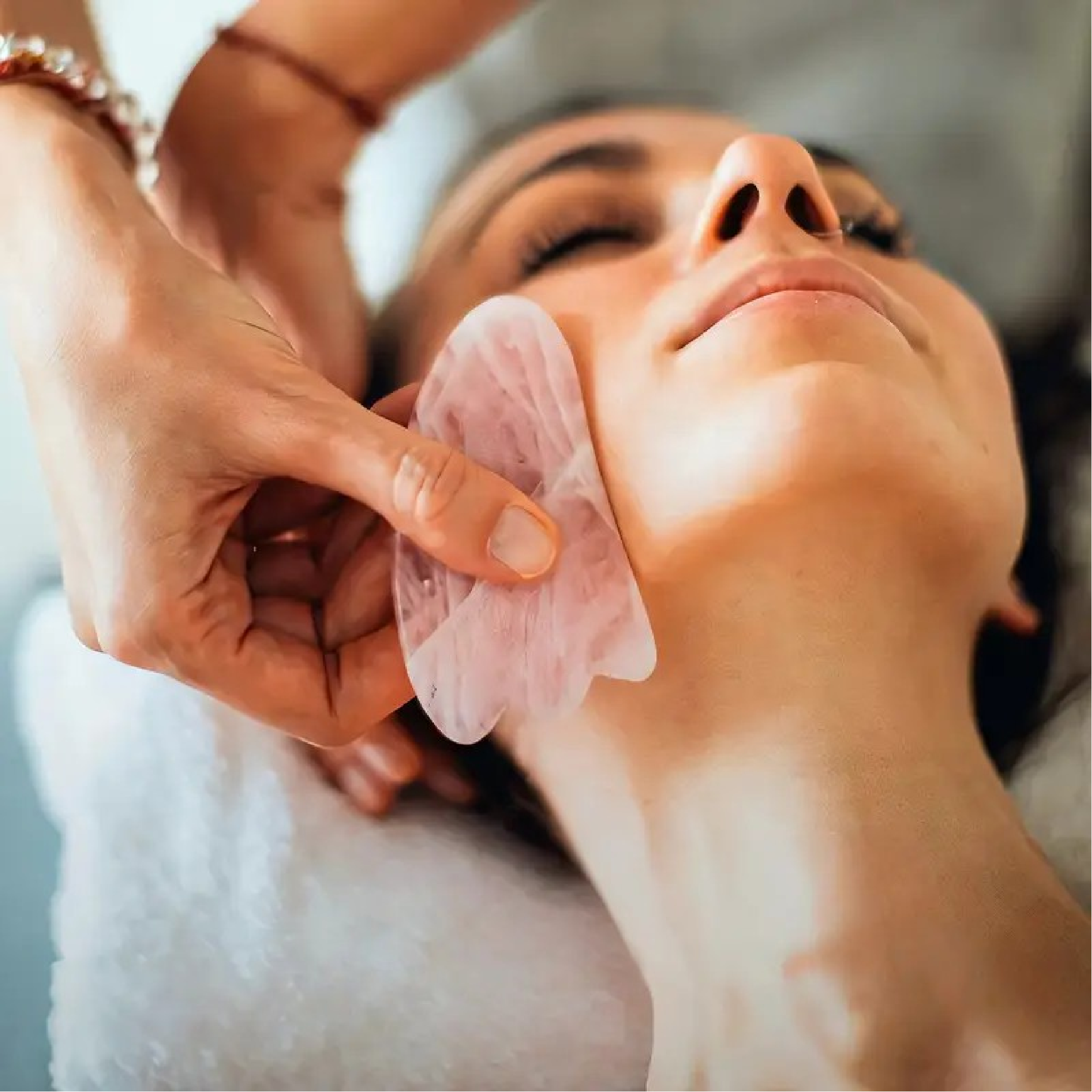 Gua Sha Stone - Rose Quartz Wing - Gift Boxed