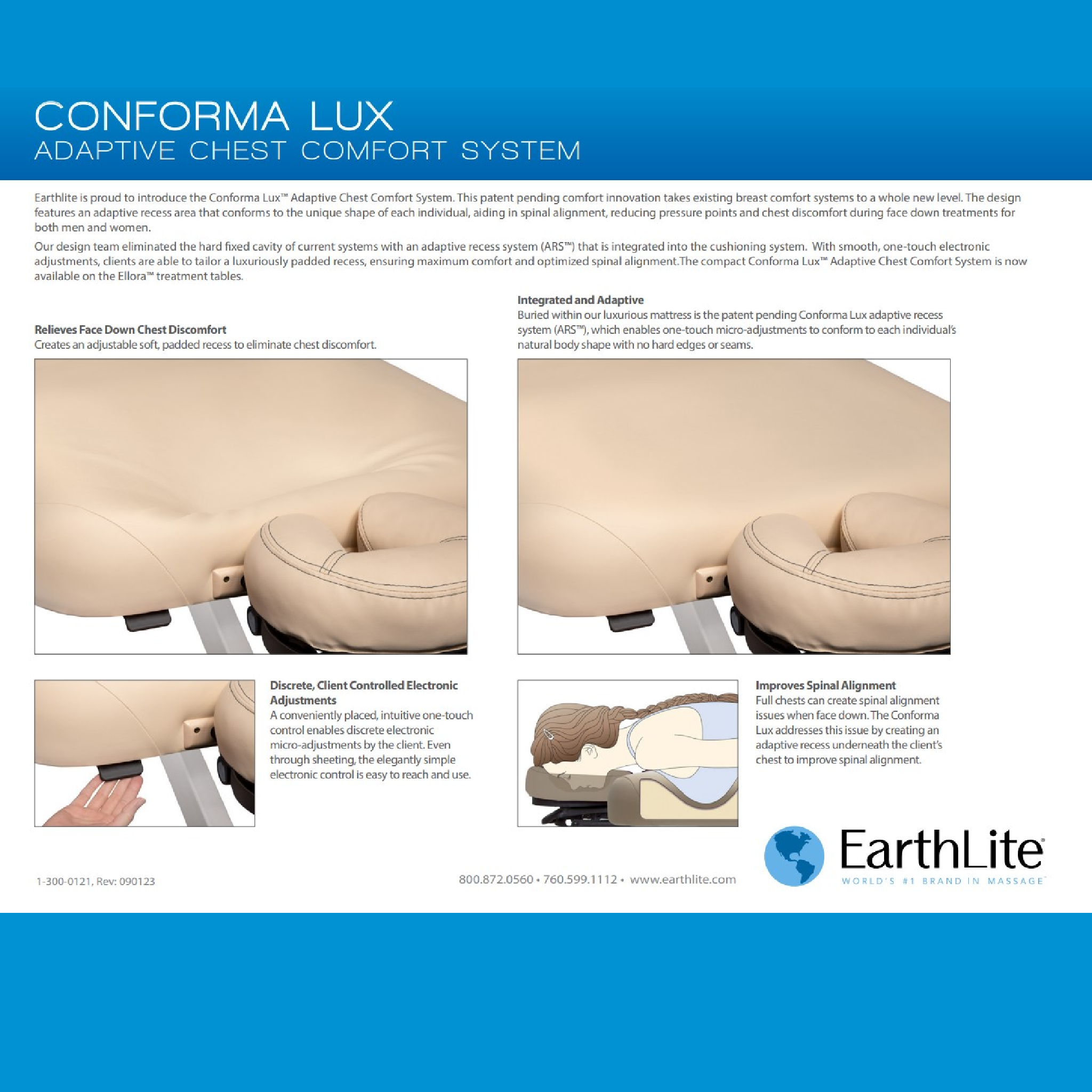 Conforma Lux Adaptive Chest Comfort System Ellora Electric Table