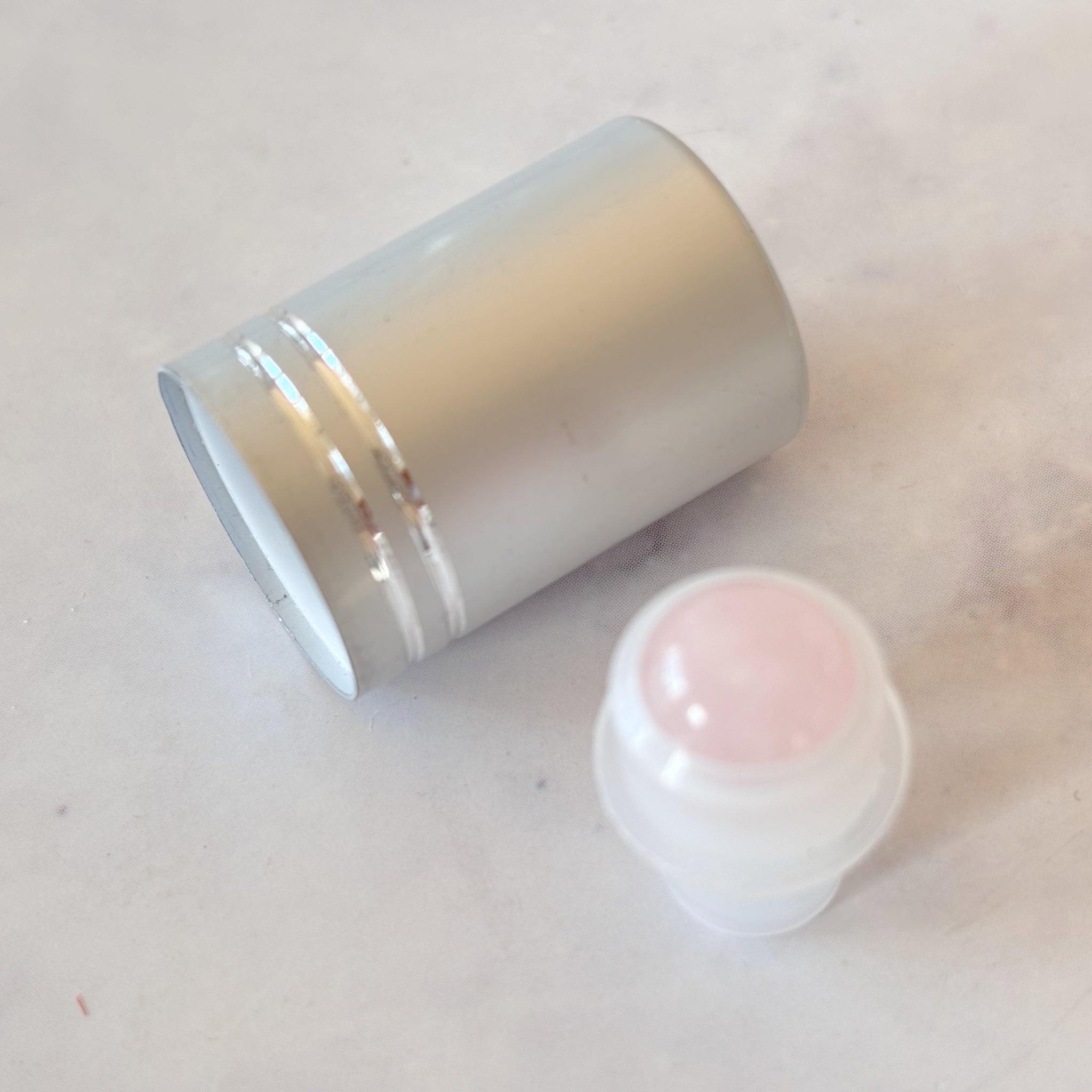 Essential Oil Roller with Rose Quartz Rollerball