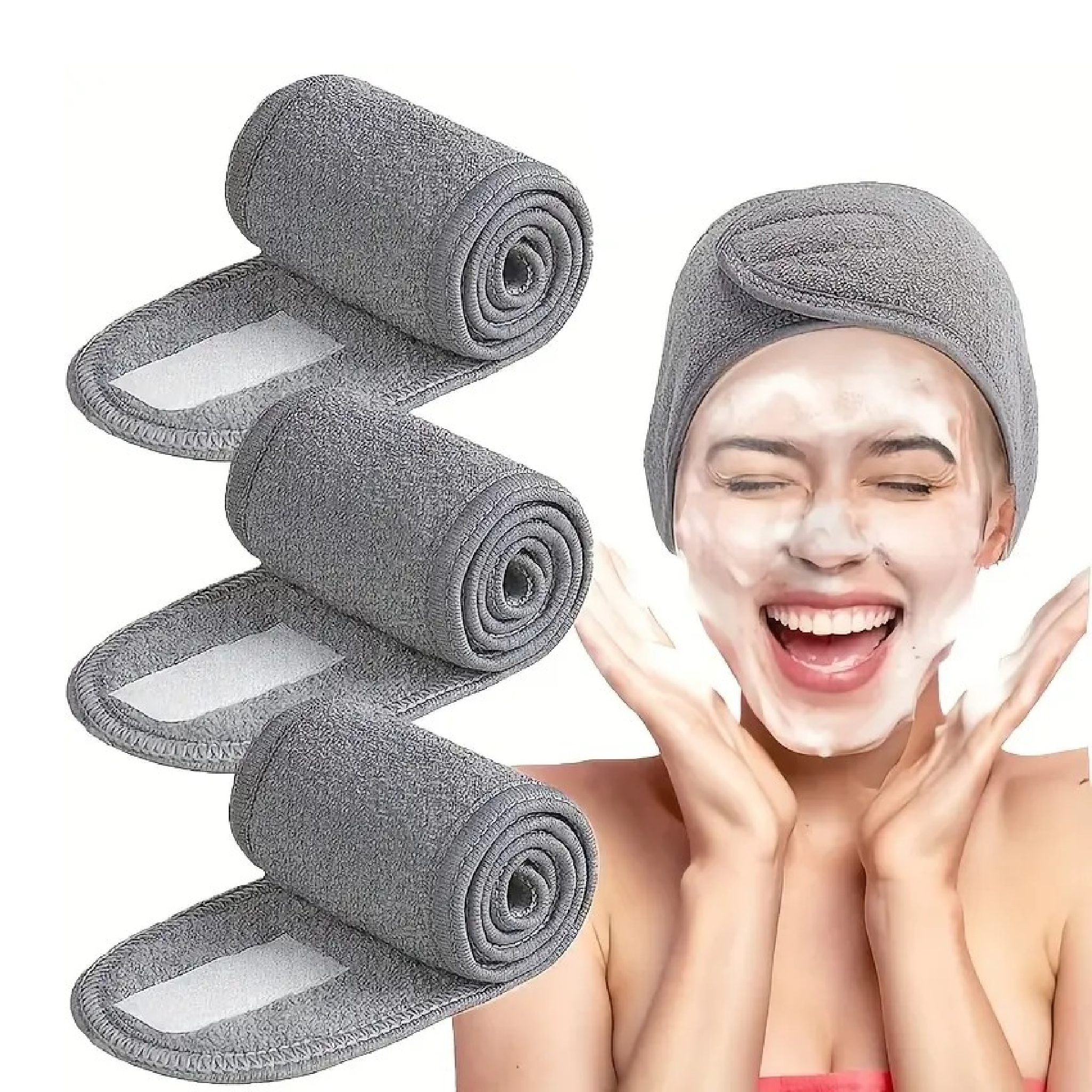 Grey Cotton Blend Head Band