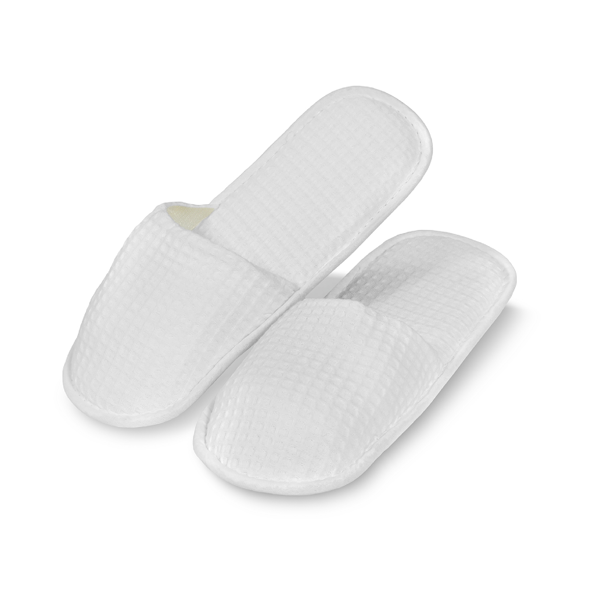 100% Cotton Waffle Closed Toe Spa Slippers