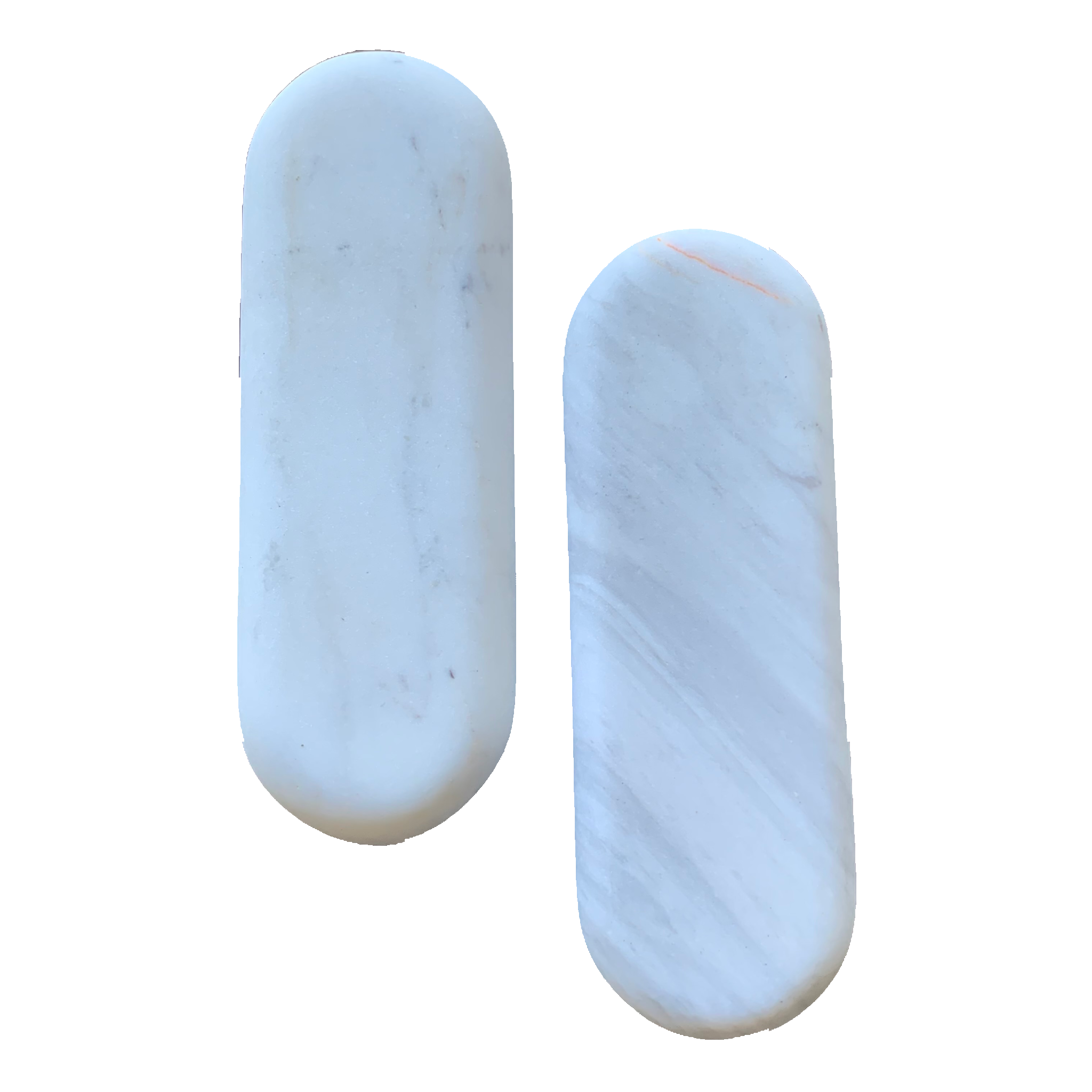 Marble Stone Set – 2 Piece Set - Ovular - 12 x 4 x 2 cm