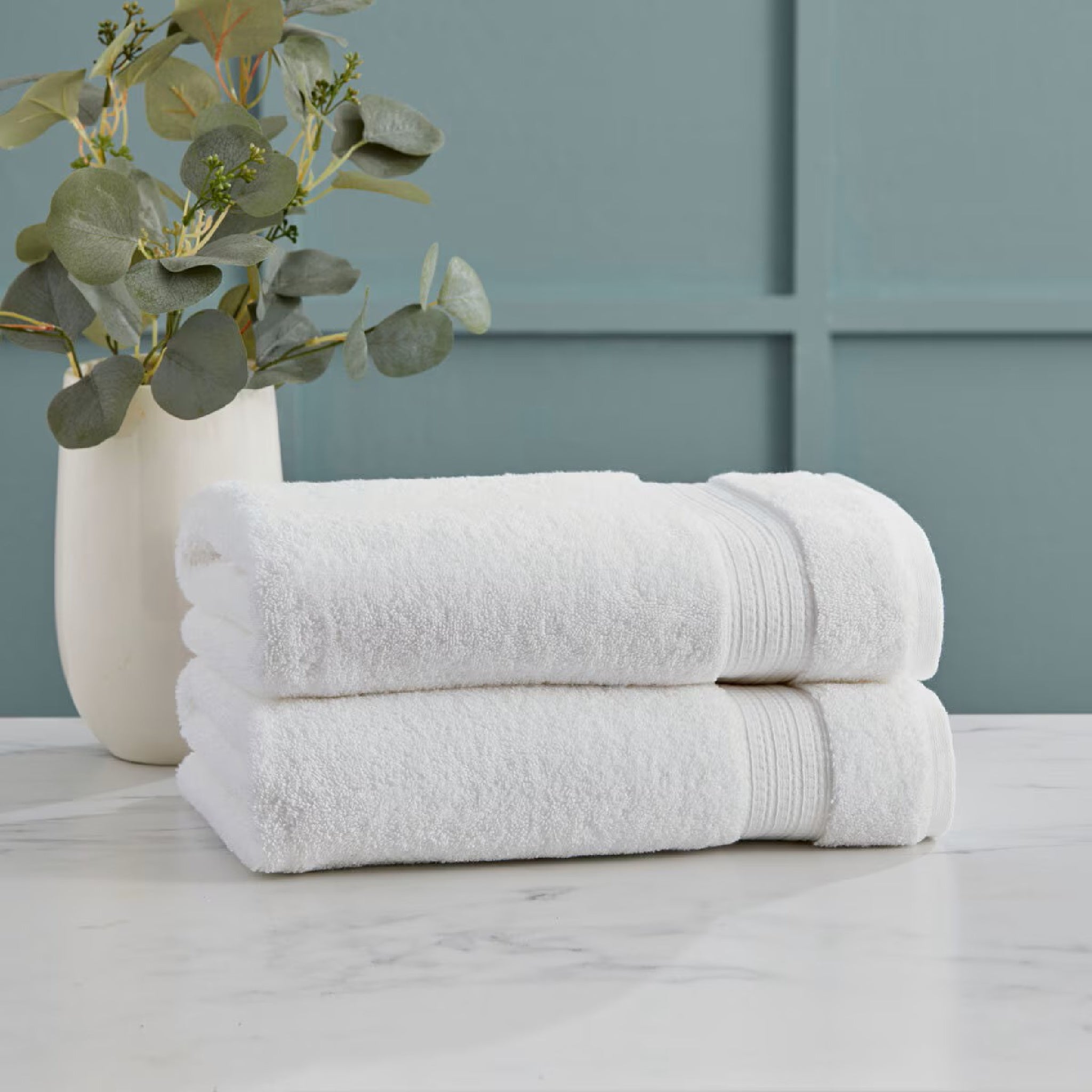 Hand Towel - Premium - White - Grandeur - 100% Cotton