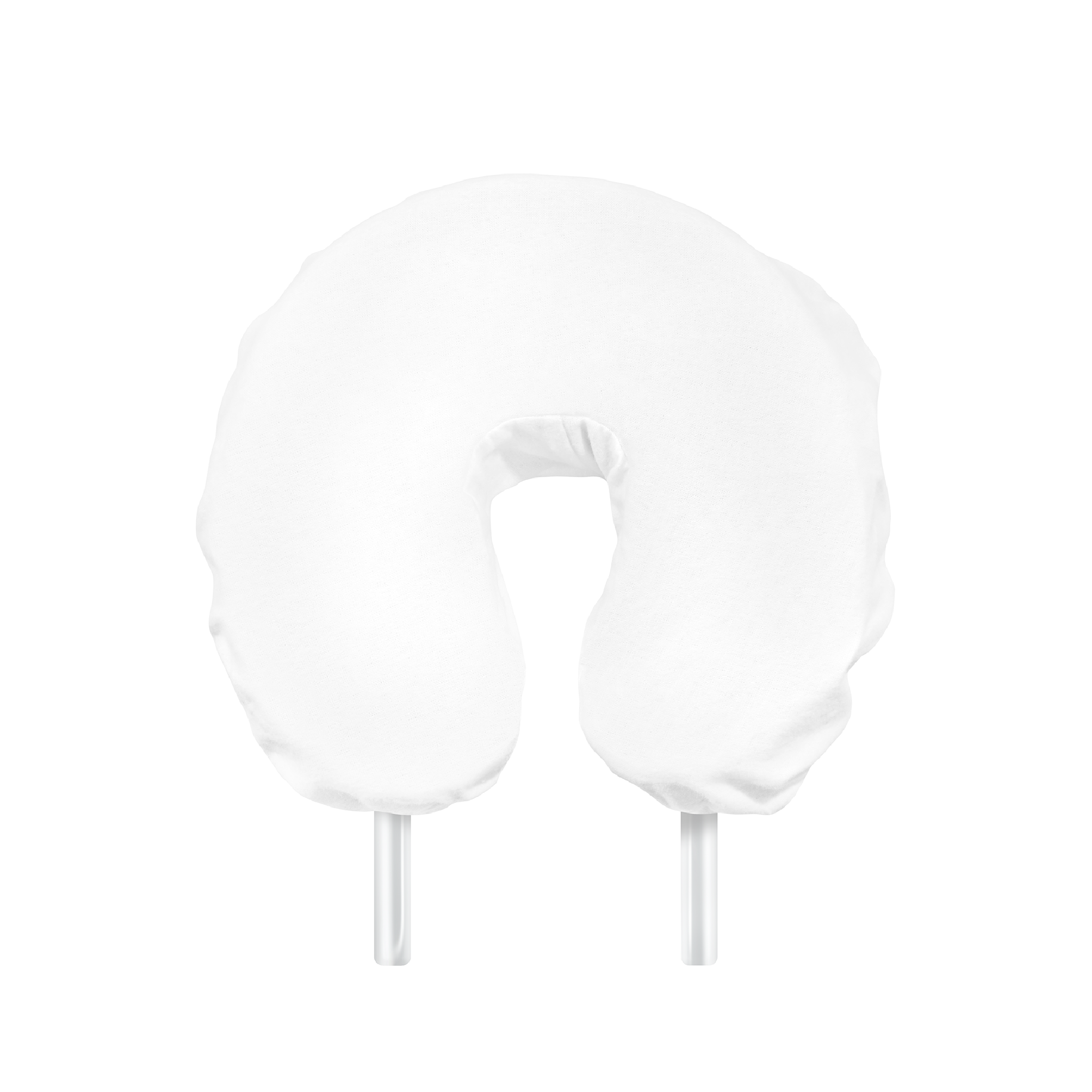 Face Rest Cover - Fitted - Flannel - White - 100% Cotton
