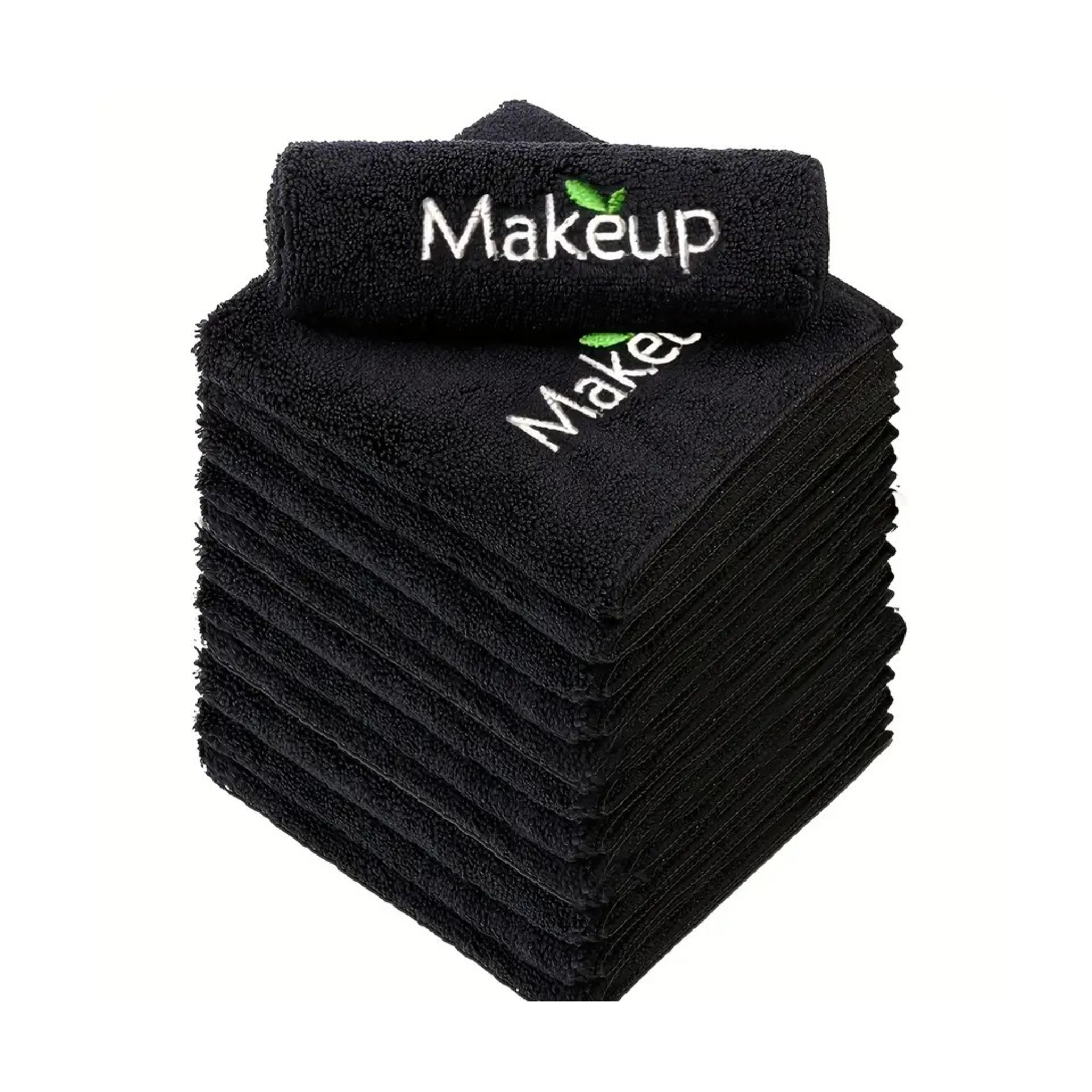 Makeup removal wash cloth black