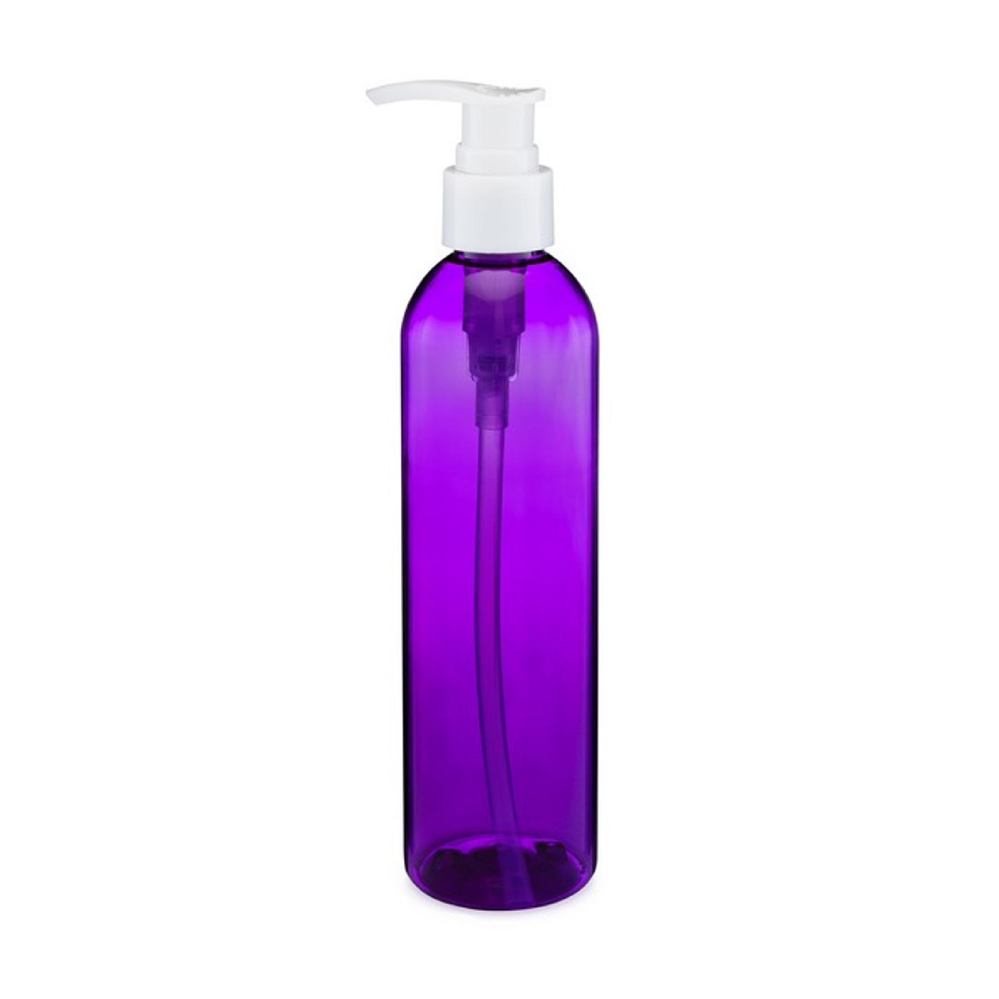 Purple PET Pump Bottle Massage Oil 8 oz