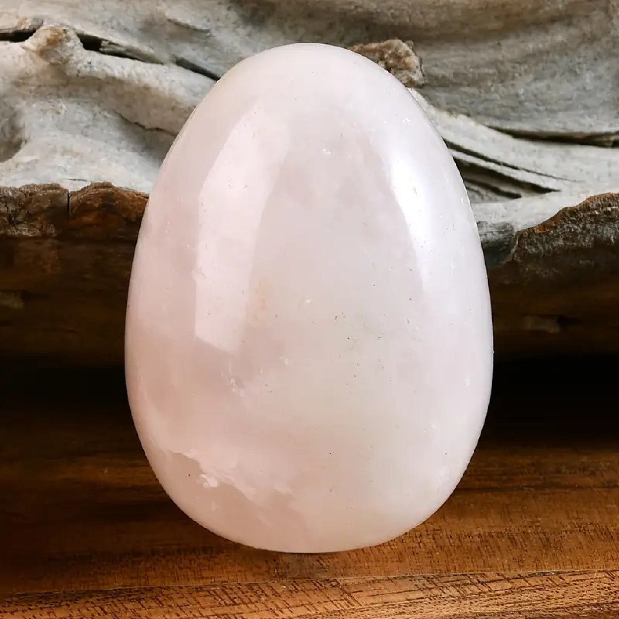 Rose quartz egg