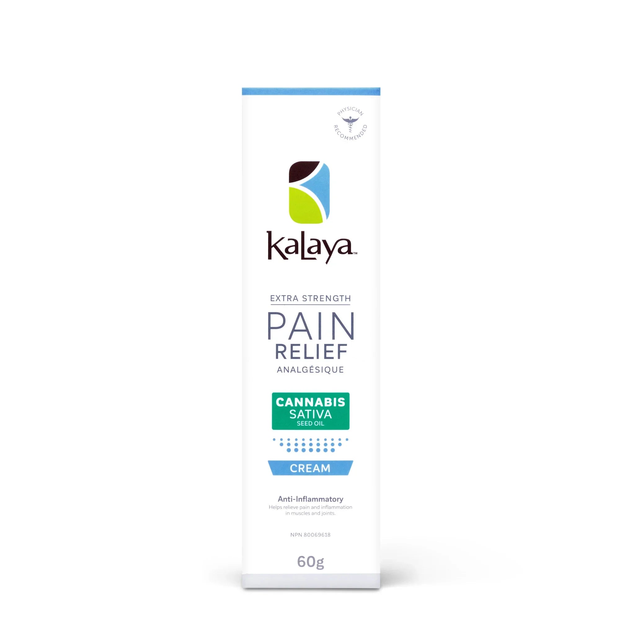 KaLaya Extra Strength Pain Relief Cream with Cannabis Sativa Seed Oil