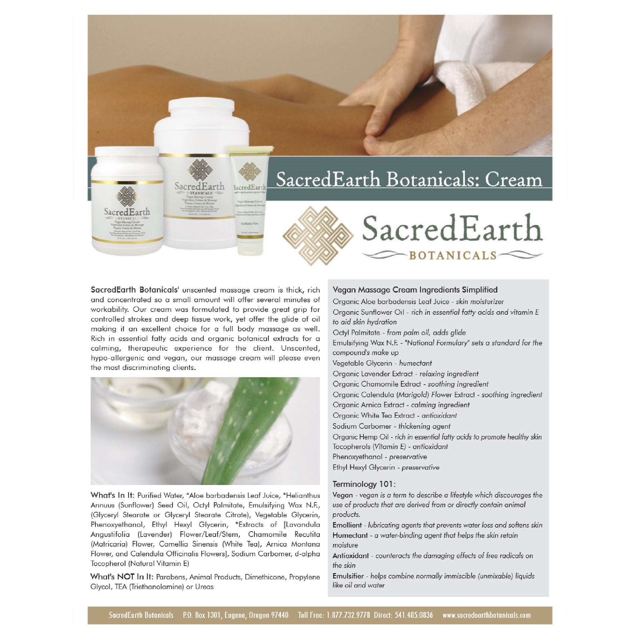 SacredEarth Massage Cream Creme