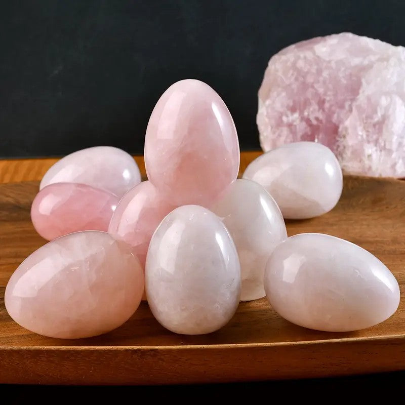 Rose Quartz Egg - Set of 2