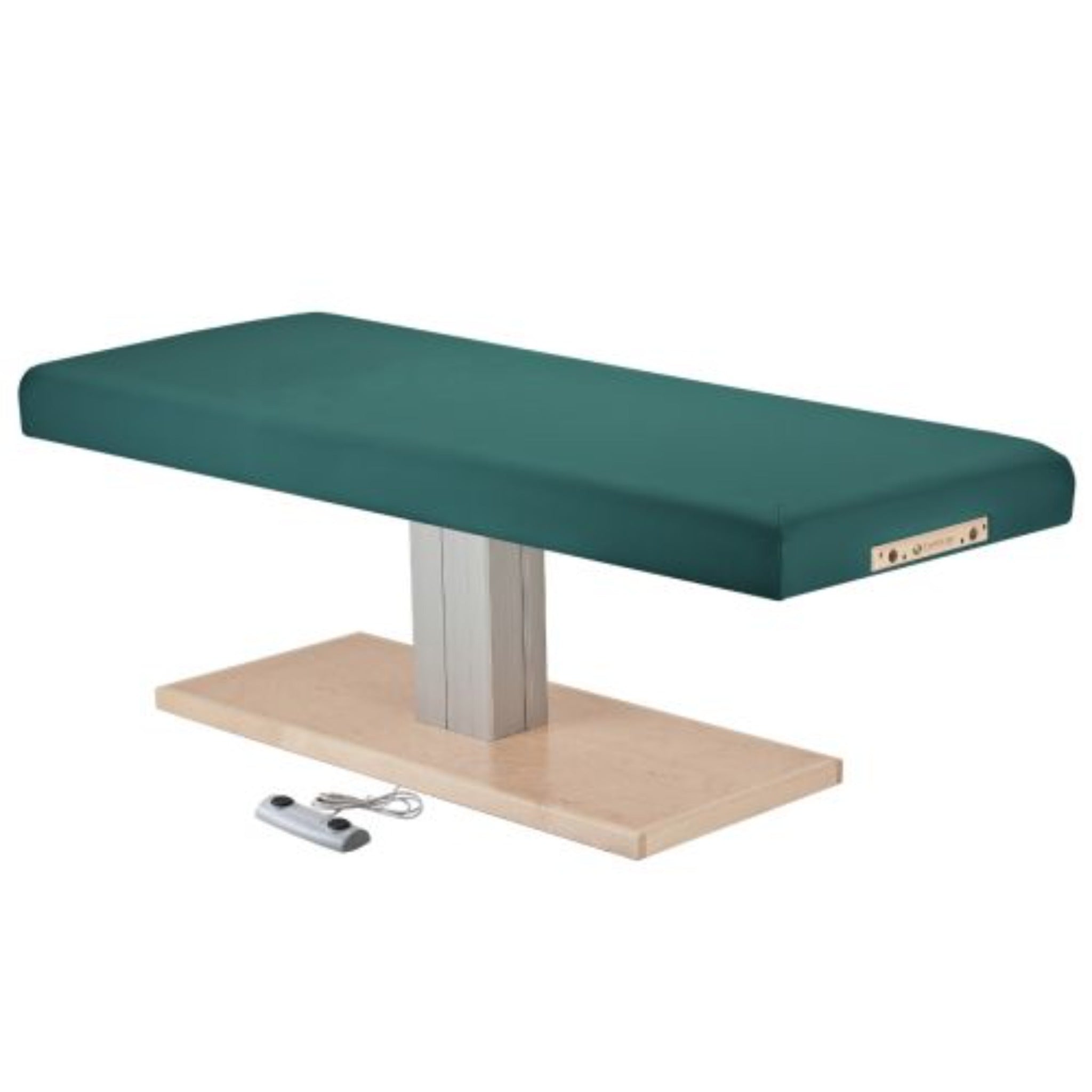 EarthLite Everest Spa Pedestal Table in Teal - Flat Top