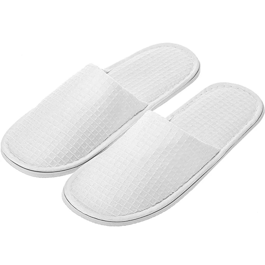 100% Cotton Waffle Spa Slippers