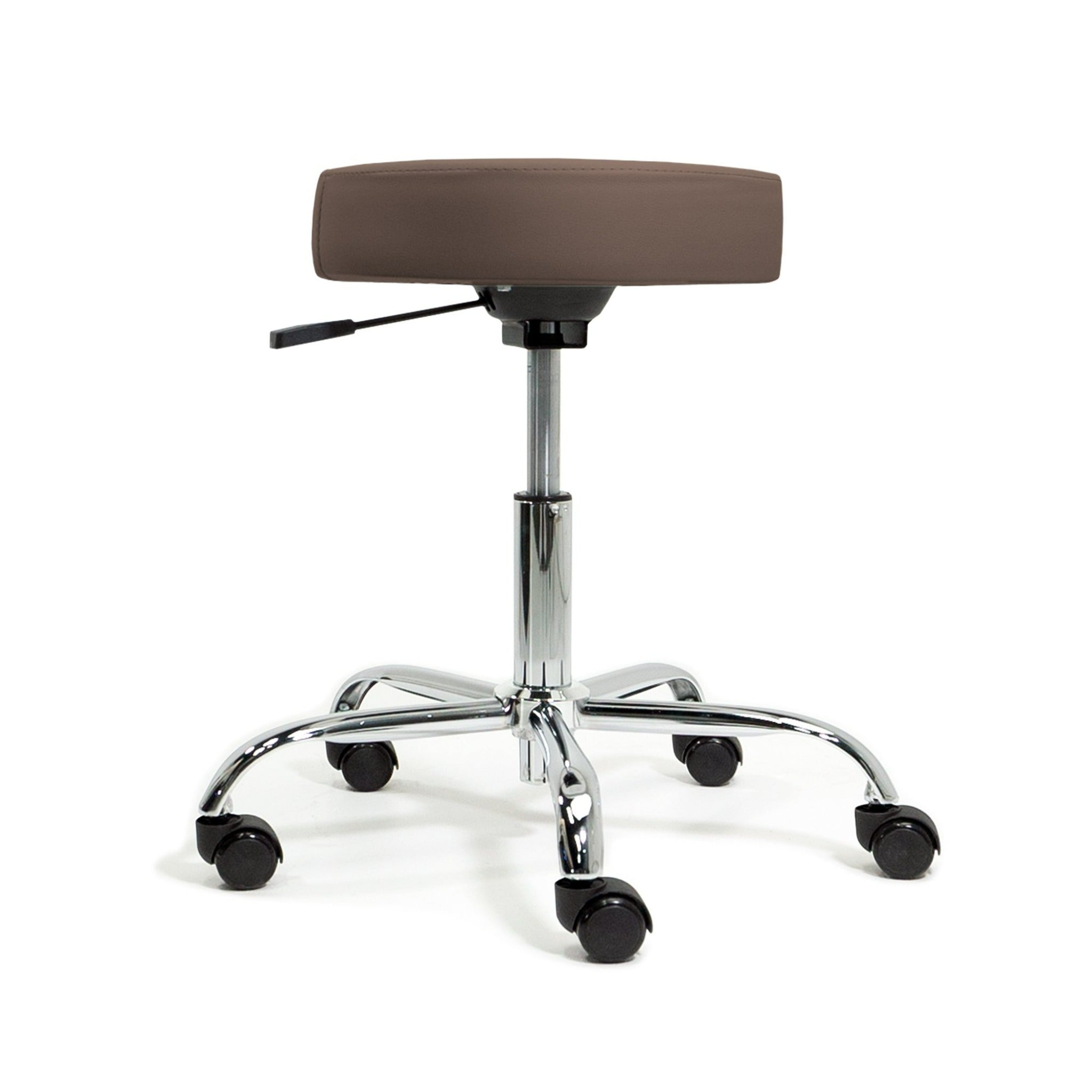 EarthLite Pneumatic Rolling Massage Stool Latte Standard Height Adjustment