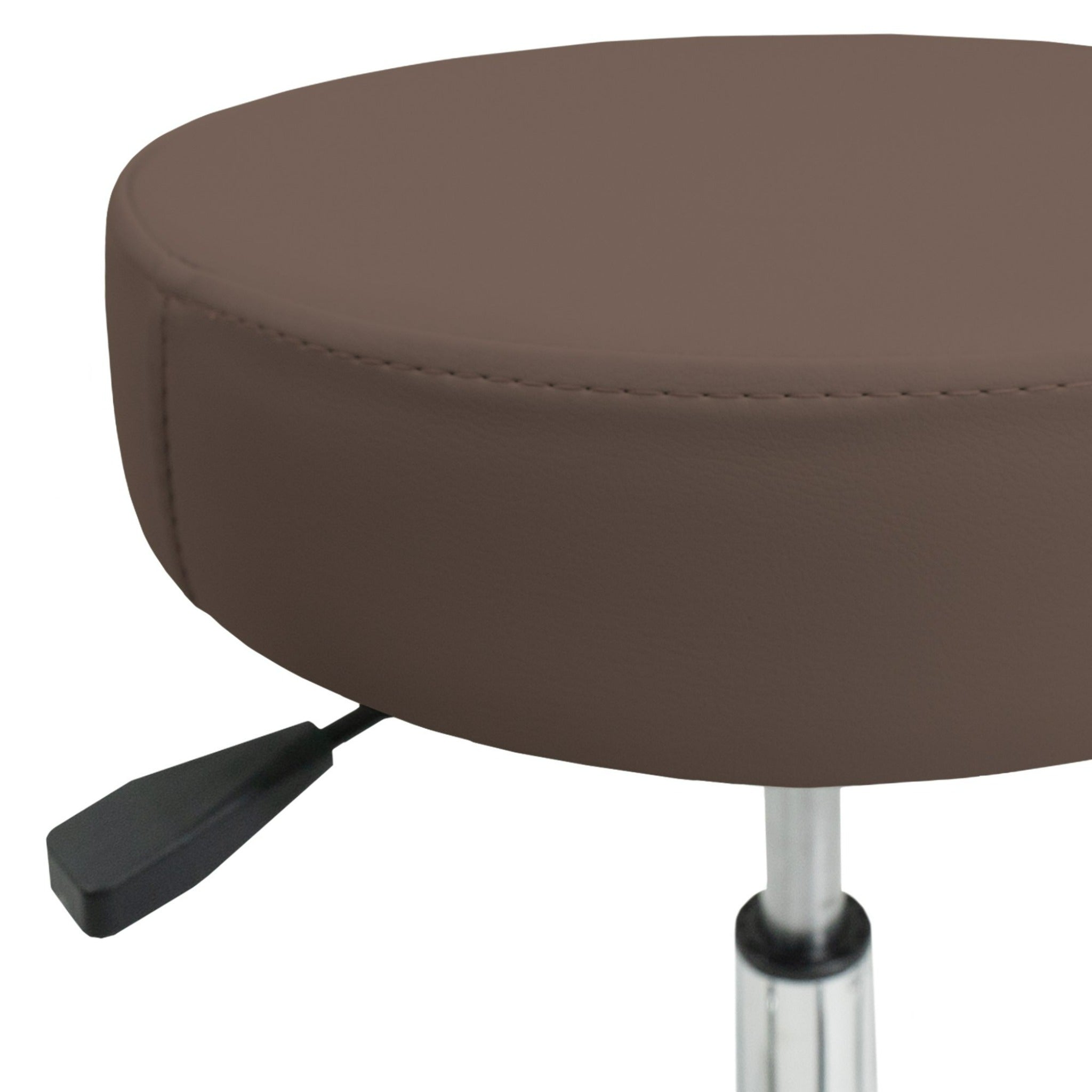 EarthLite Pneumatic Rolling Massage Stool Latte Height Adjustment Lever
