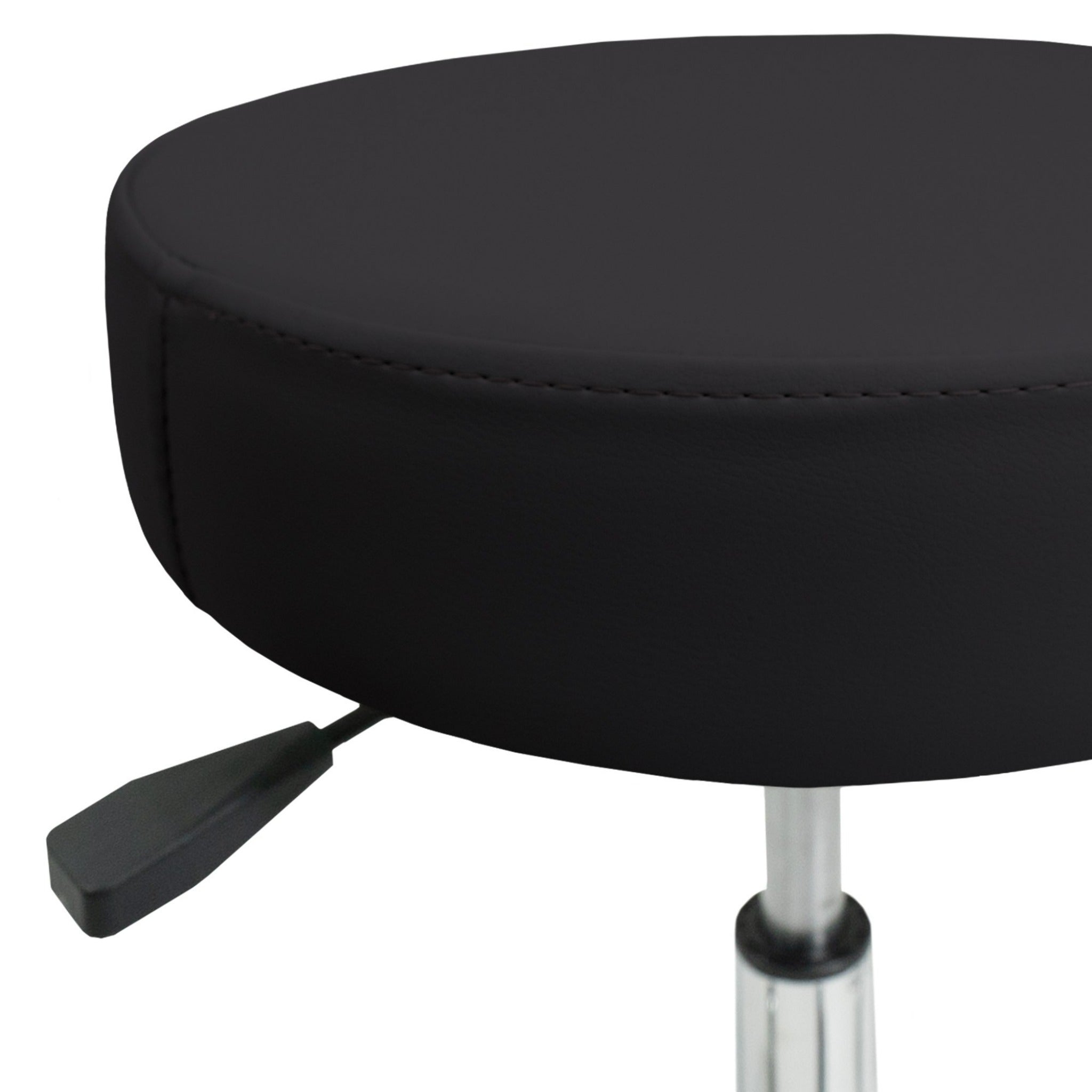 EarthLite Pneumatic Rolling Massage Stool Black Height Adjustment Lever
