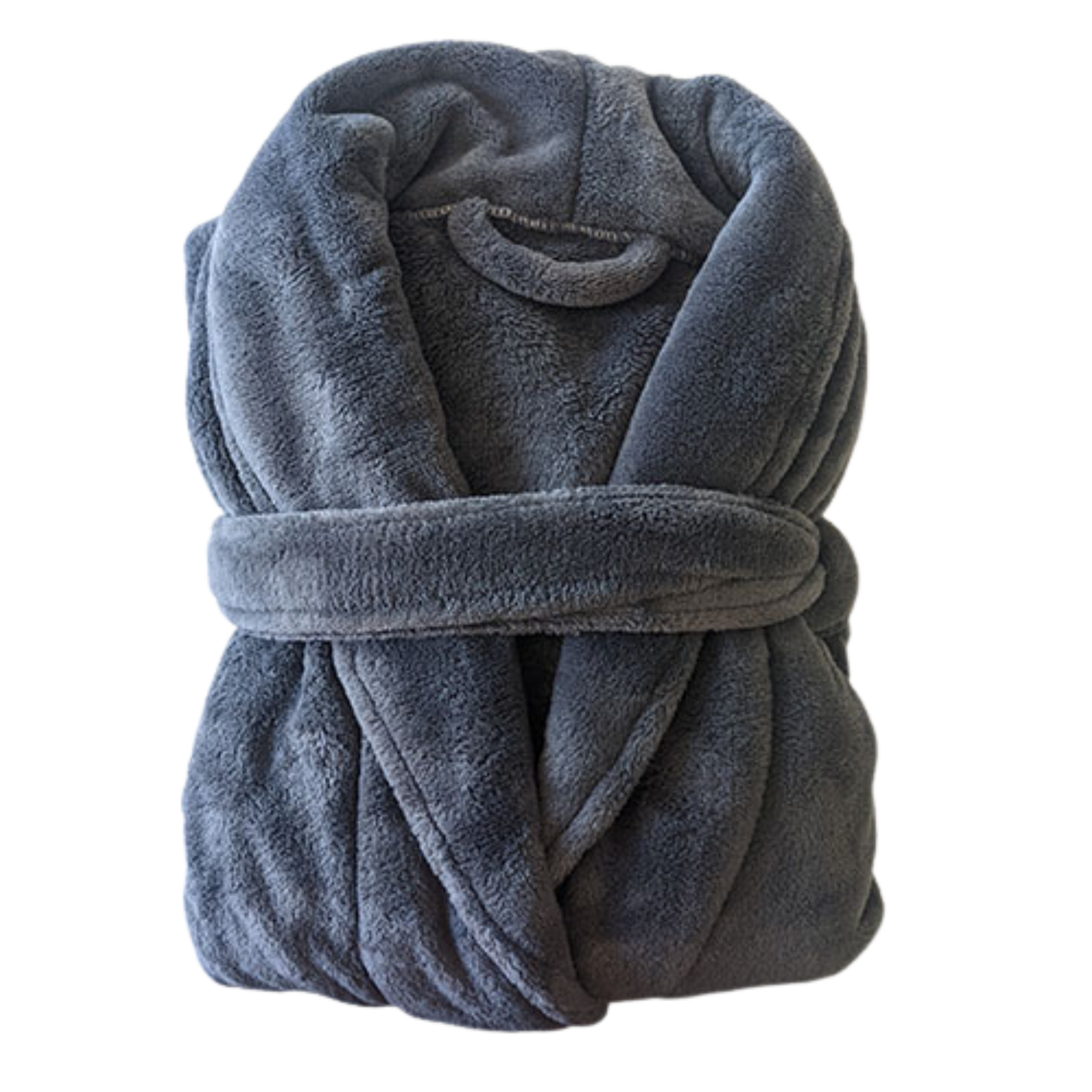 Microfiber Bath Robe with Shawl Collar Grey