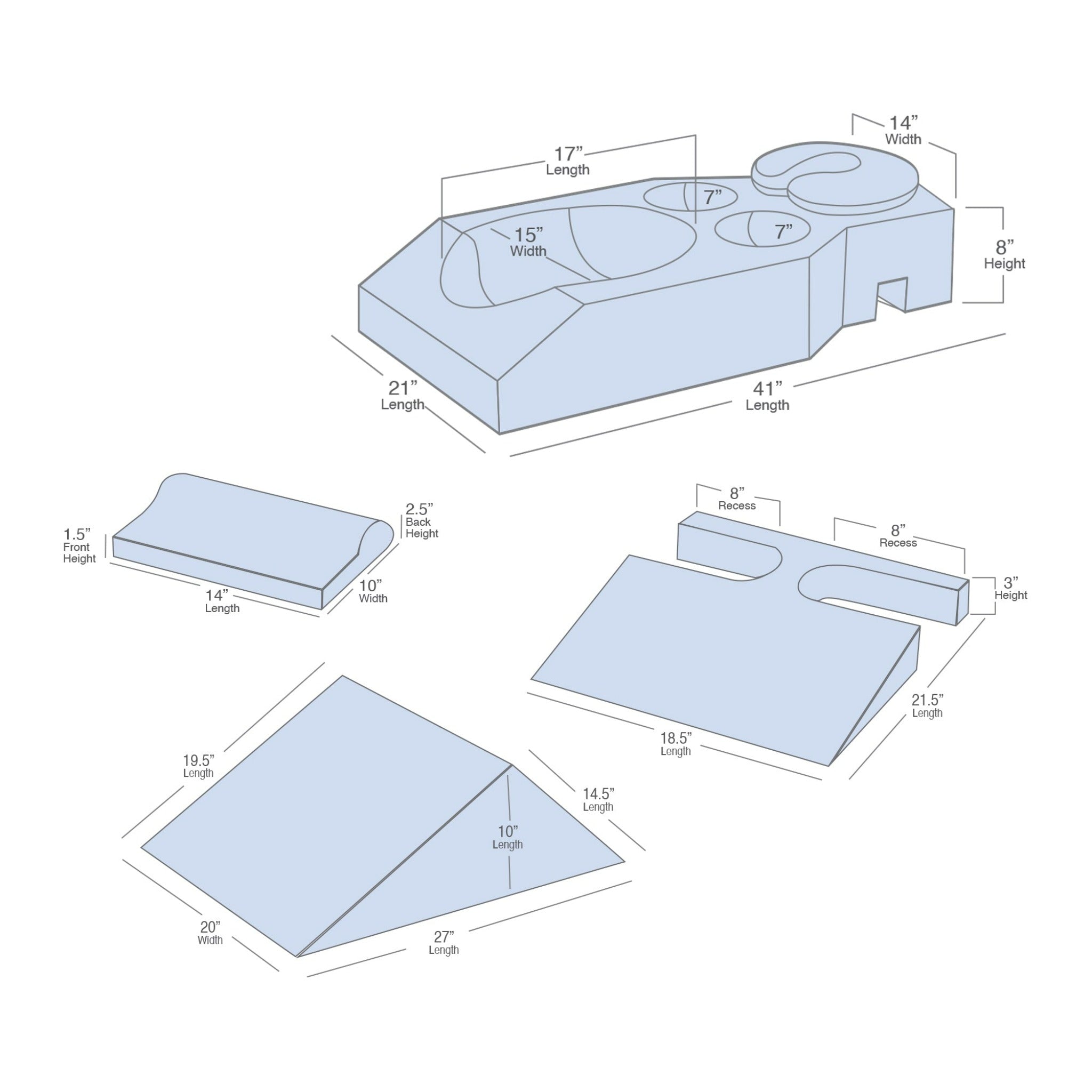 EarthLite Pregnancy Support Cushion Dimensions