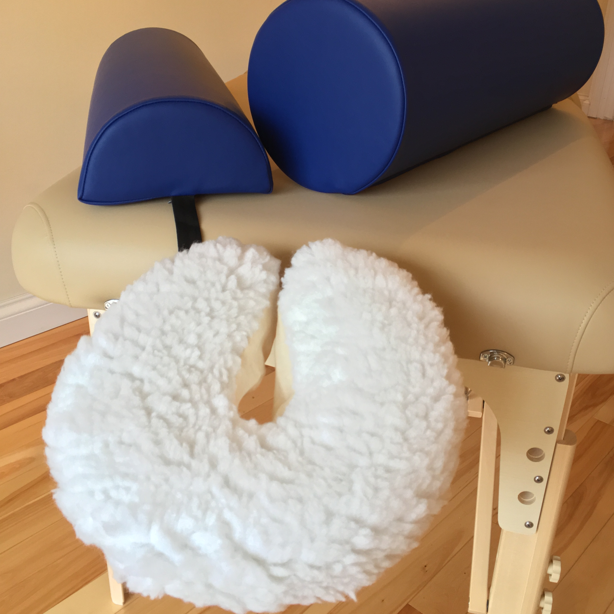 Bolsters on Massage Table