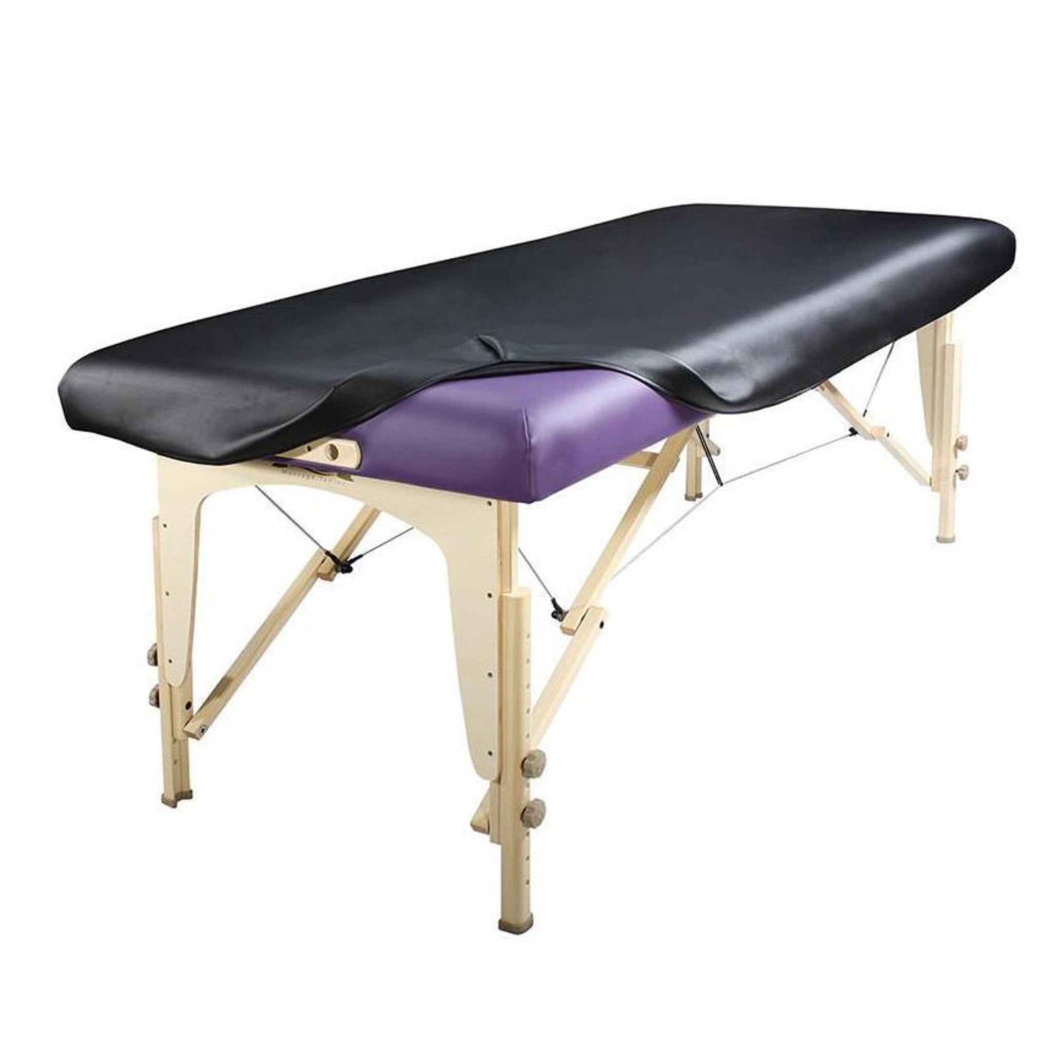 Vinyl Massage Table Cover - Fitted - Black