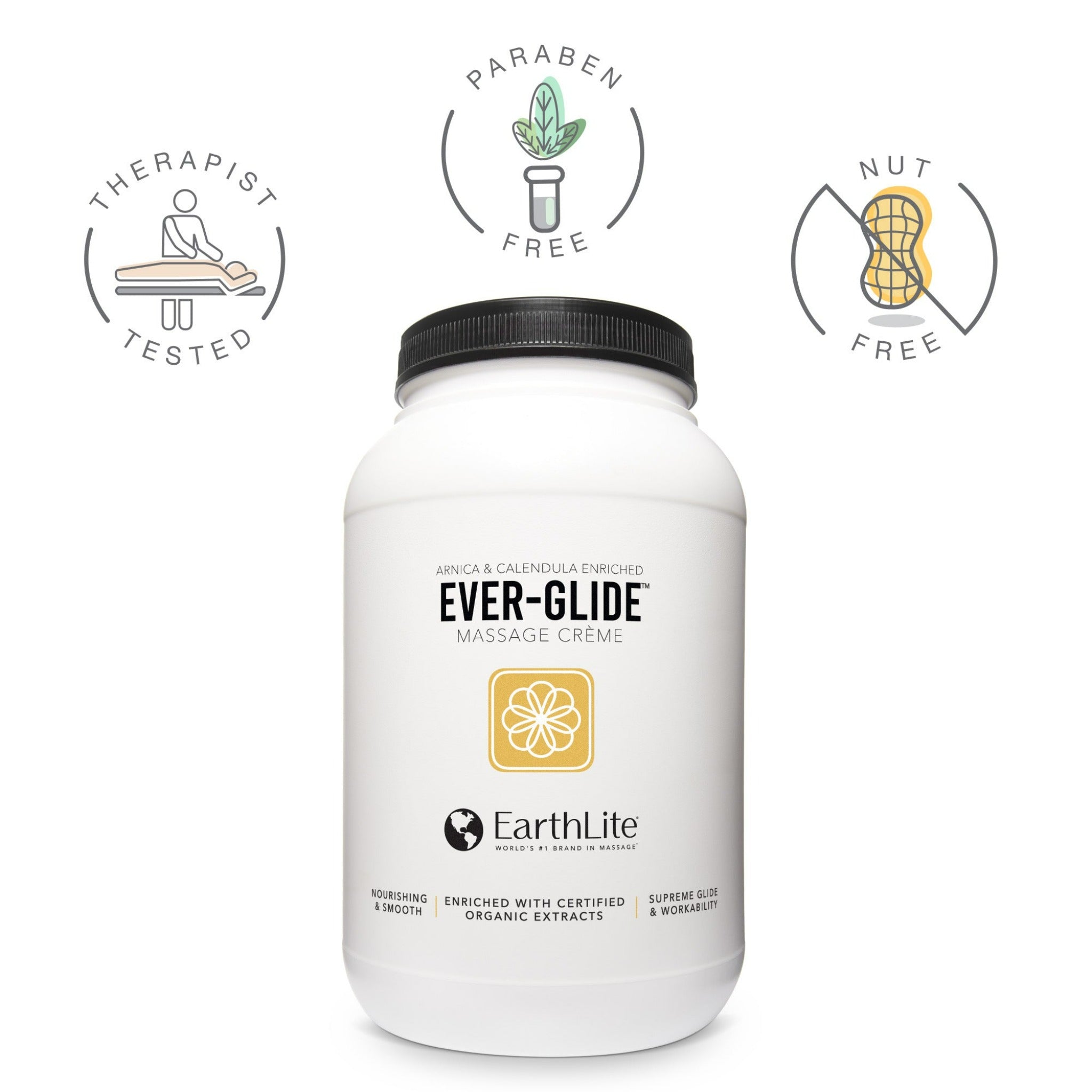EarthLite Ever Glide Paraben and Nut Free Massage Cream