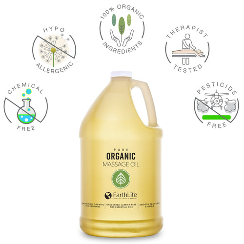 EarthLite Unscented Pure Organic Massage Oil