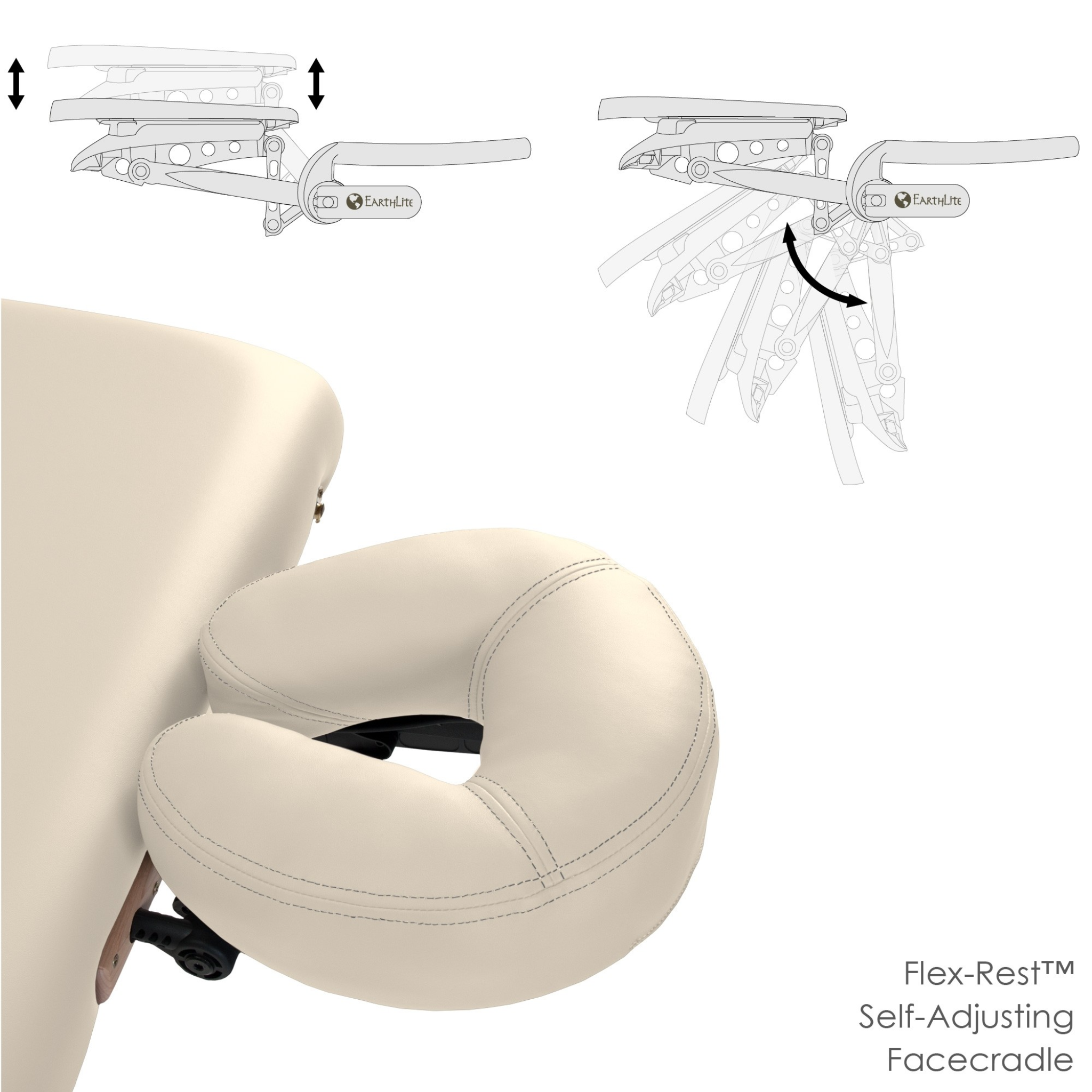 EarthLite Avalon Massage Table Face Cradle Head Rest Position