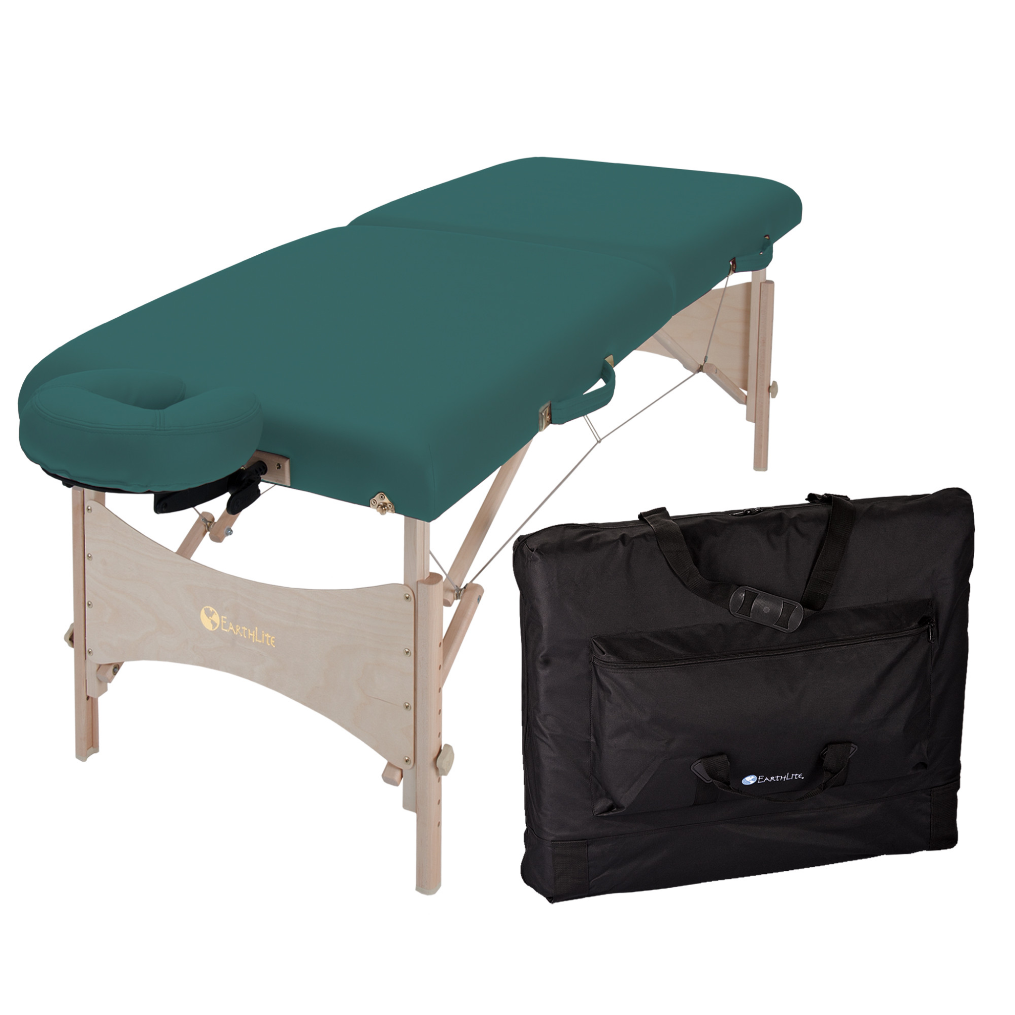 EarthLite Harmony DX Massage Table in Teal with Carrying Case
