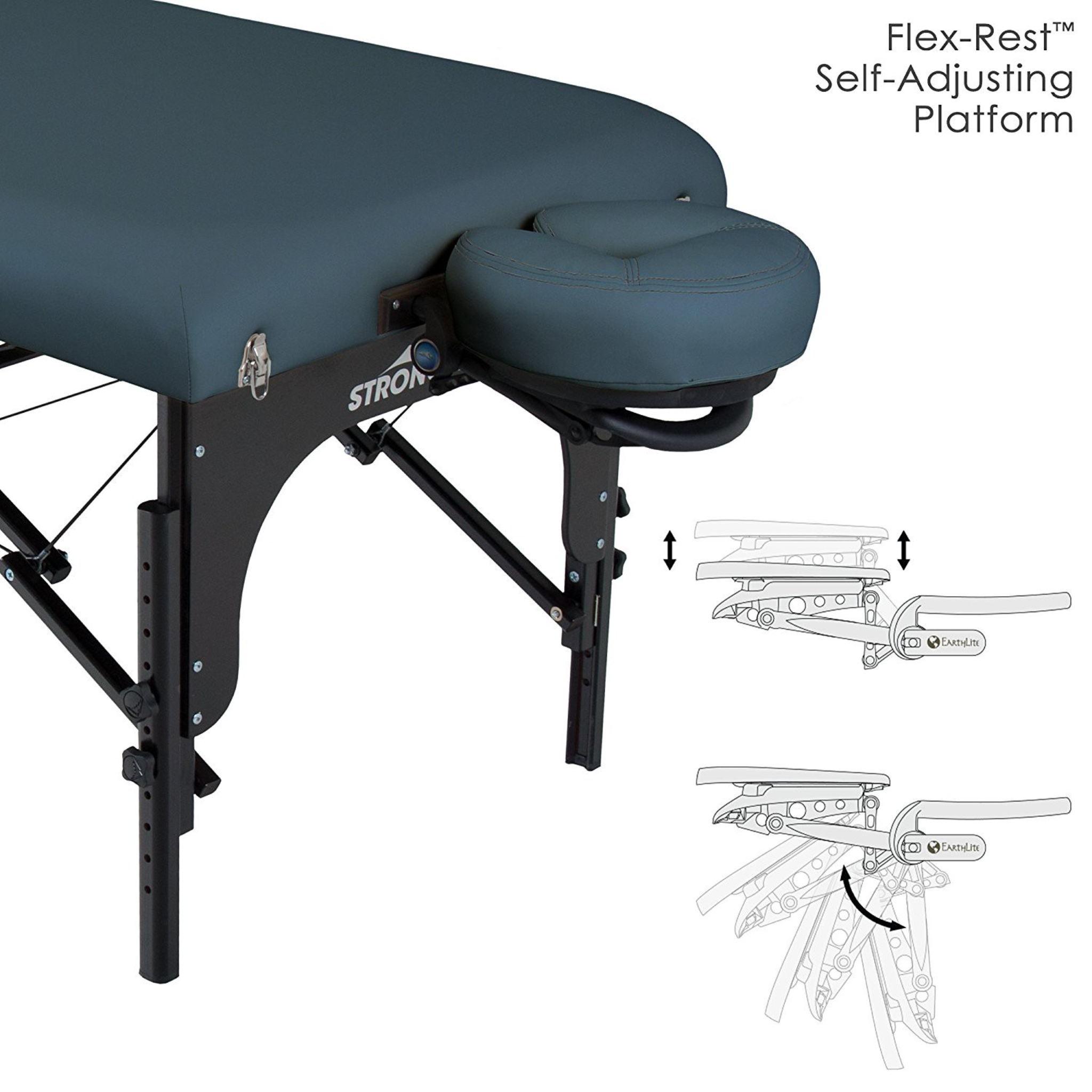 EarthLite StrongLite Premier Massage Table Teal Face Cradle Head Rest