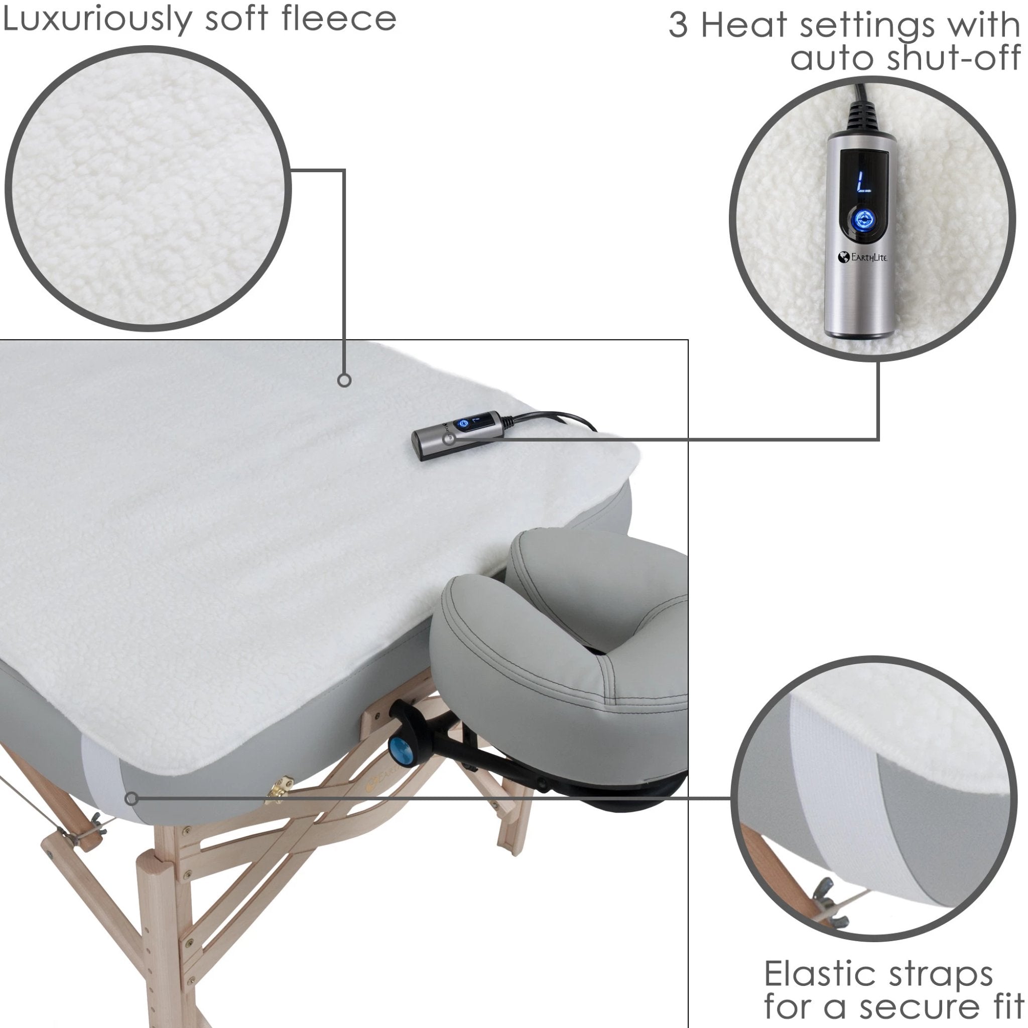Coussin chauffant de table professionnel EarthLite - Numérique