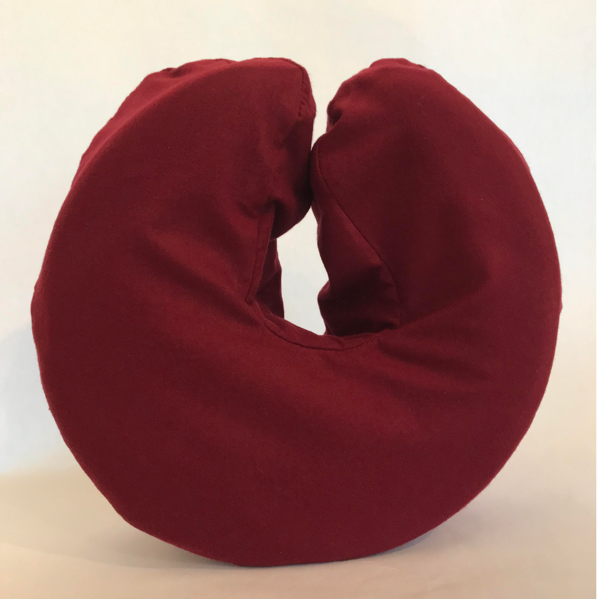 Flannel Fitted Face or Head Rest Cover for Massage Table Merlot