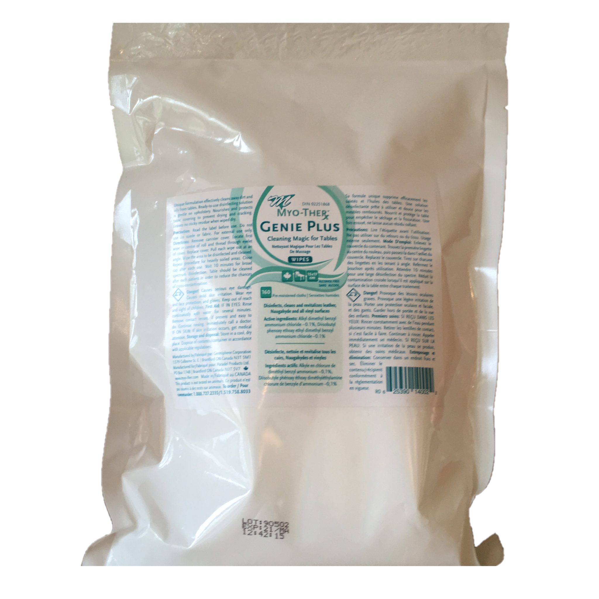 RECHARGE DE Lingettes Désinfectantes MYO-THER Genie Plus