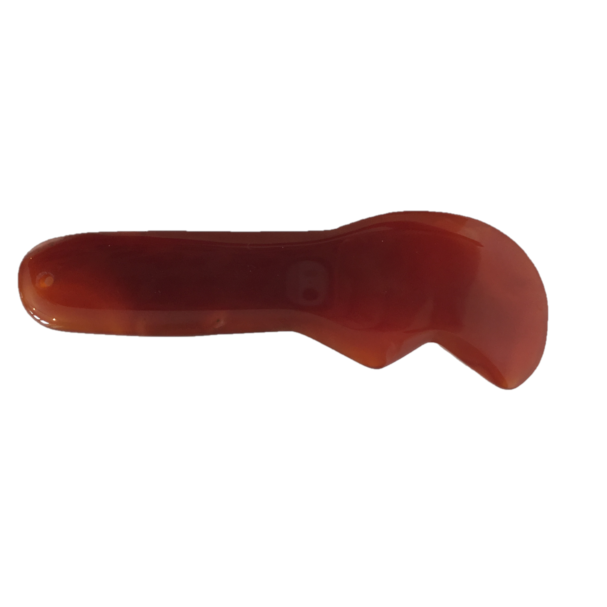 Gua Sha Stone Knife with Notch Jade