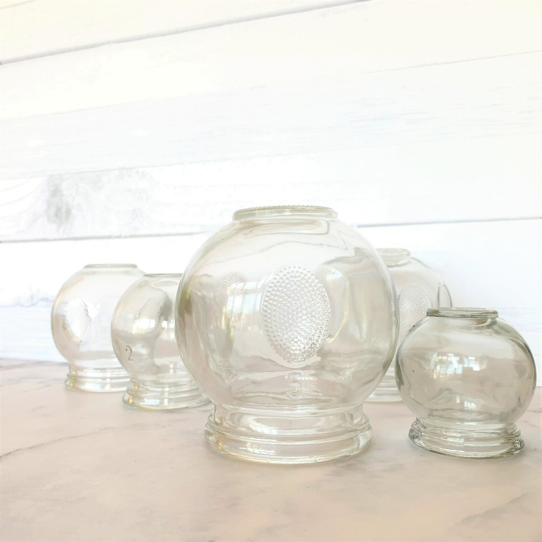 Fire Cupping Set - 5 Piece - Glass - 5 Sizes