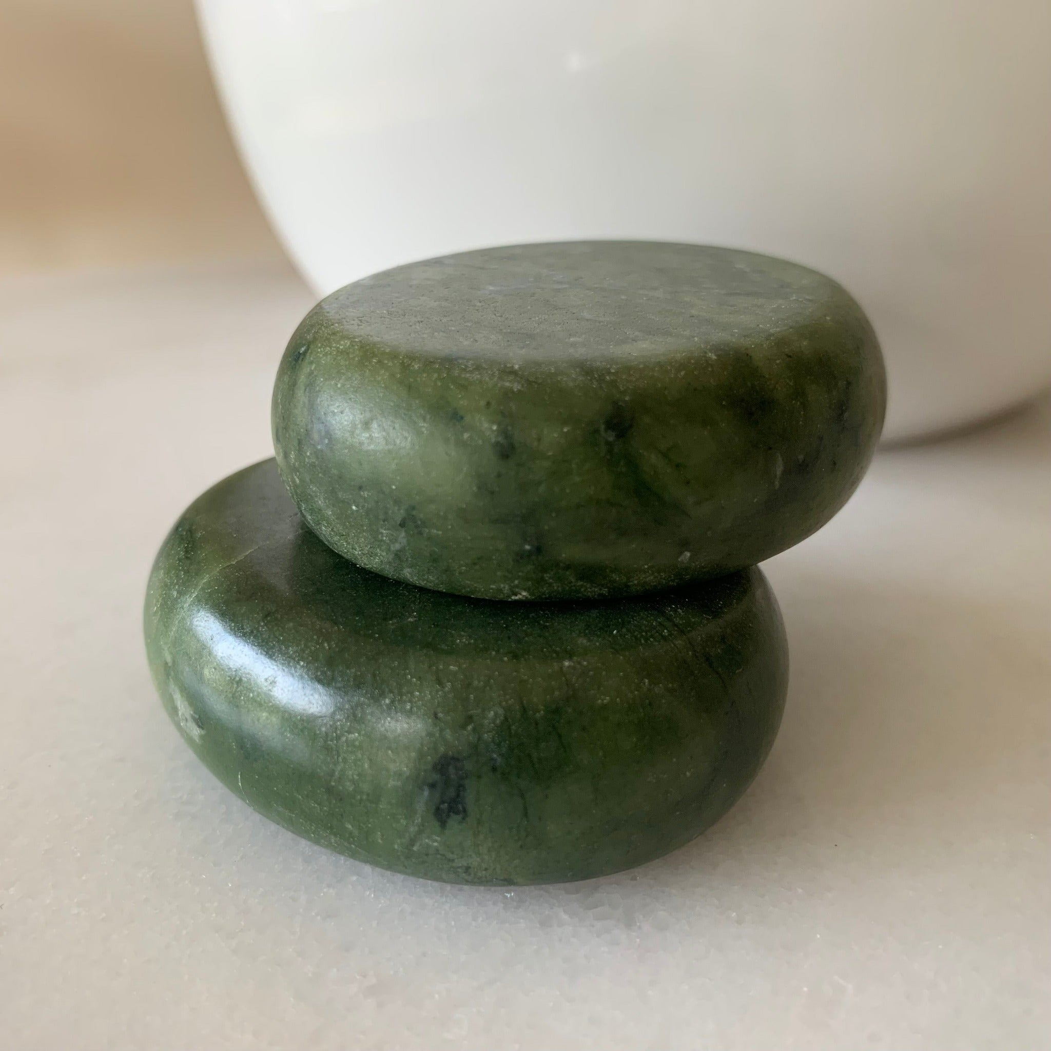 Jade Stone Set - Ovular - 6 x 5 cm - Set of 2