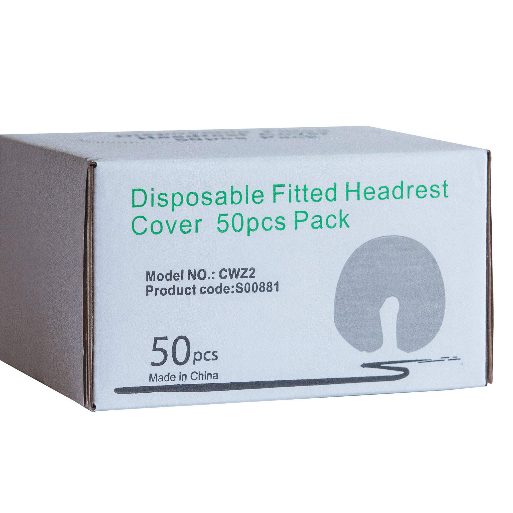 Face Rest Cover - Fitted - White - Disposable