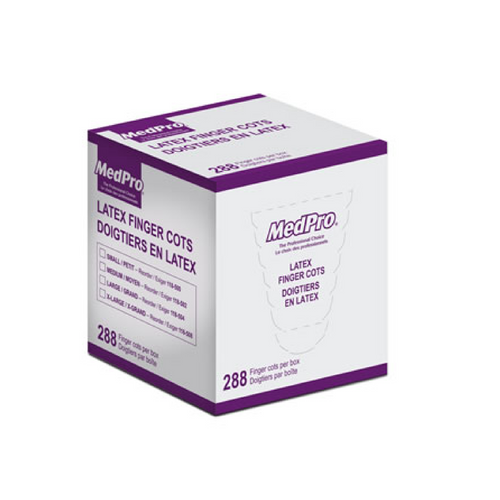 MedPro Latex, Powder-Free Finger Cots, 288 per box