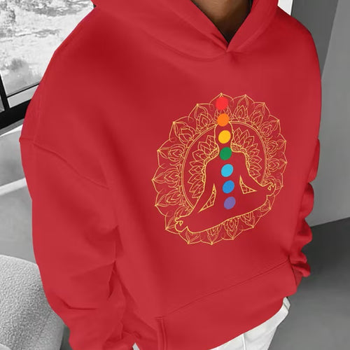 Hoodie Red with Chakra