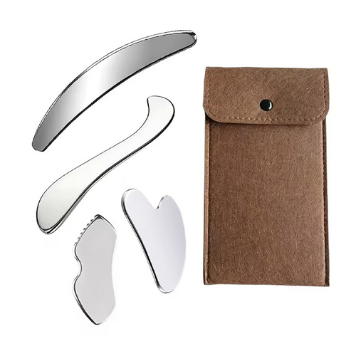 4 Piece IASTM Stainless Steel Gua Sha Set