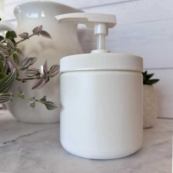 Pump Jar 500 ml 16 oz for Massage Cream, Gel, Lotion. 