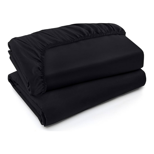 Black Microfiber fitted sheet