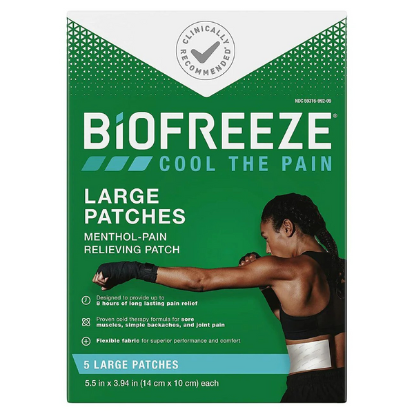 Biofreeze Large Menthol Pain Relieving Patches 