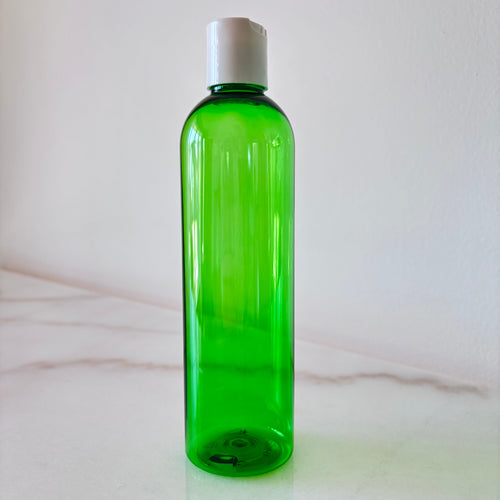 PET Plastic Bottle - 10 oz - Green - Choice of Top