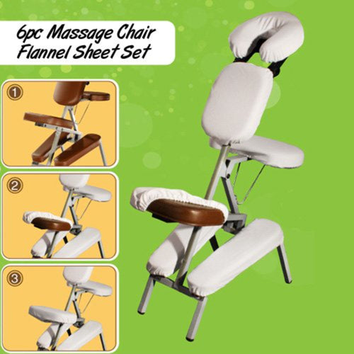 Massage Chair Flannel Cover Set 100% Cotton 6 Piece