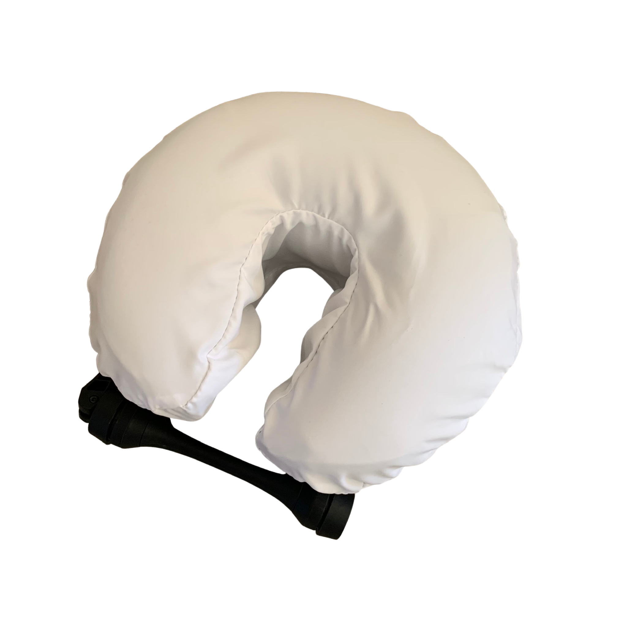 White Microfiber Polyester Face or Head Rest Cushion or Crescent 