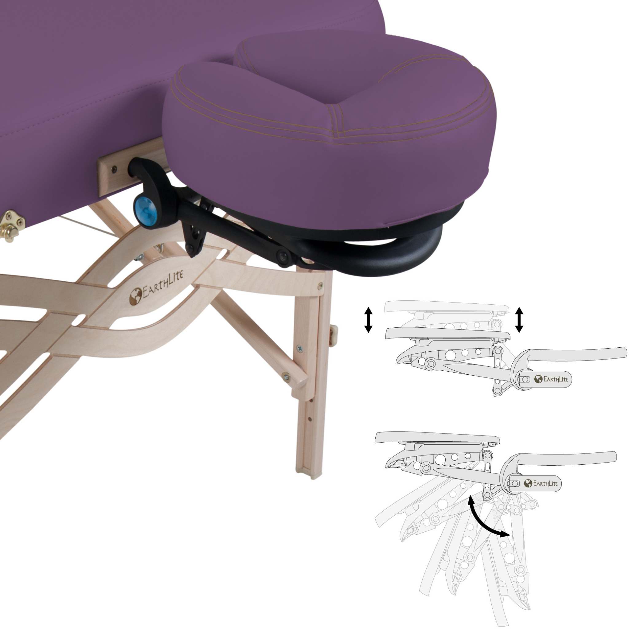 EarthLite Spirit Massage Table Face Cradle Head Rest Position