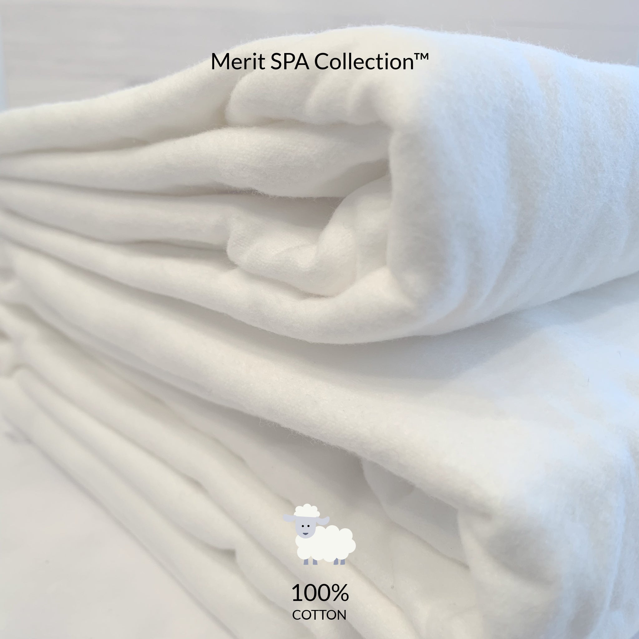 Merit Spa Collection Flannel Flat Sheet for Massage Table 100% Cotton